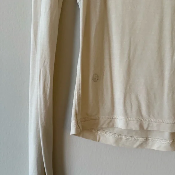Lululemon Athletica Cream V-Neck Blouse - Picture 4 of 4